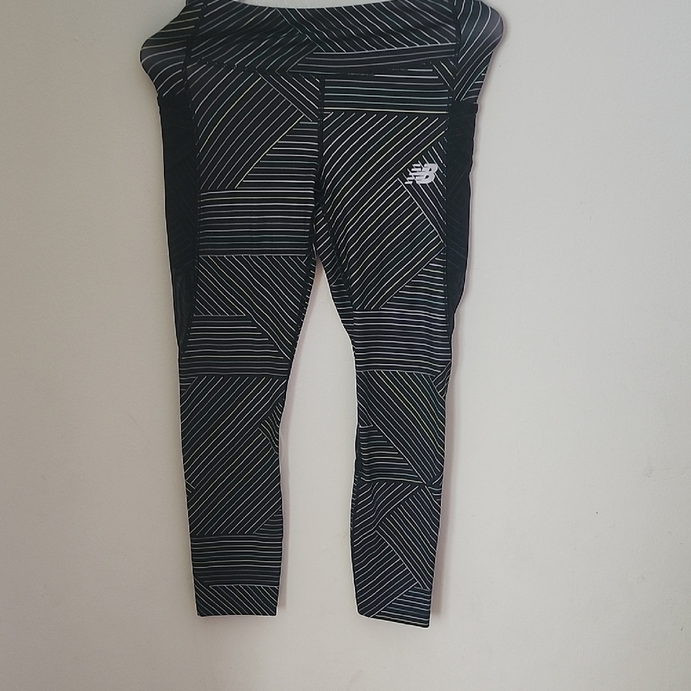 New Balance Kids Geometric Black Leggings
